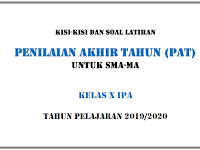 Kisi-Kisi, Rubrik dan Soal Latihan Penilaian Akhir Tahun (PAT) Mata Pelajaran Biologi Kelas X SMA-MA