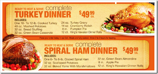 SaveMart Thanksgiving Dinners 2011 | Think 'n Save