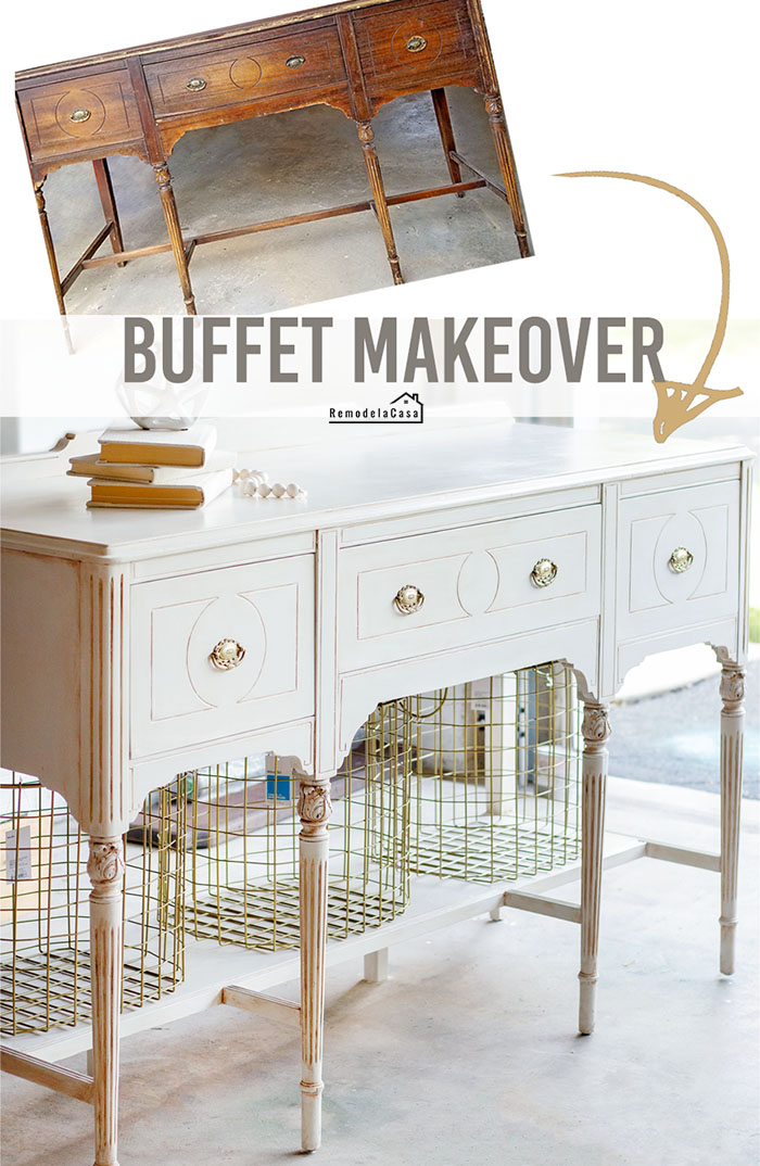 Rust-Oleum chalked paint gives new life to this dark buffet