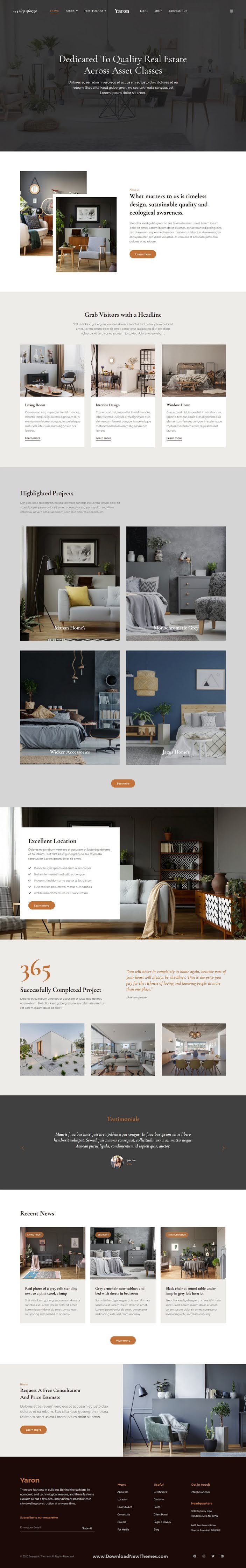 Real Estate and Interior Design Elementor Template kit