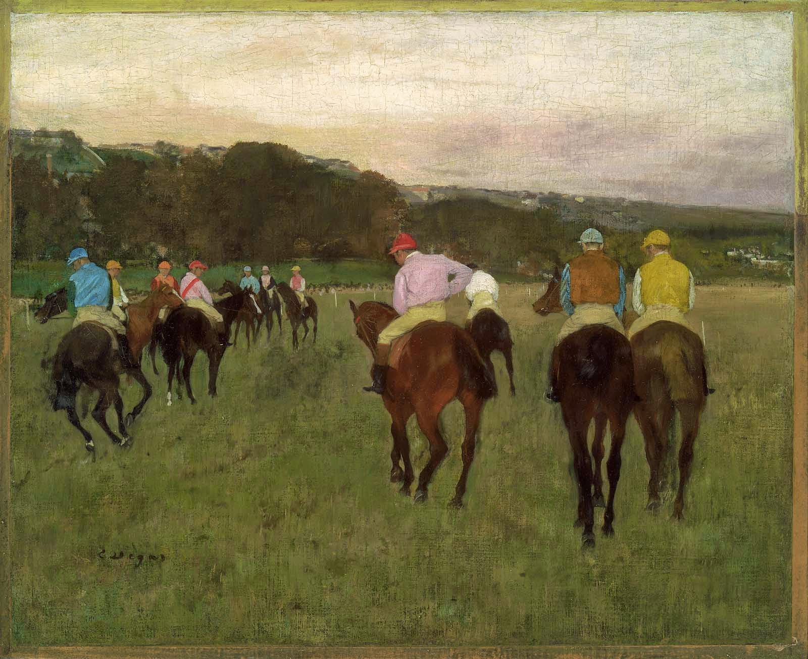 Chevaux de courses à Longchamp, 1871-1874