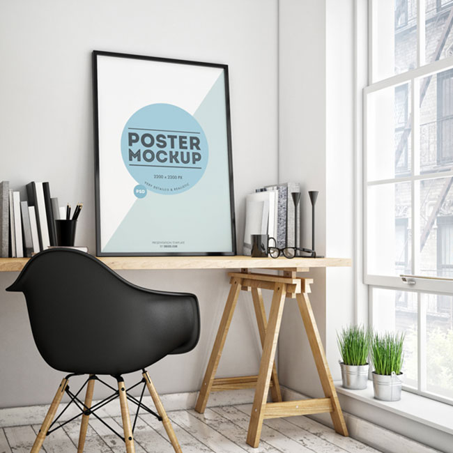 Poster In A Room Mockup
