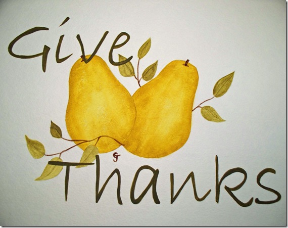 Thanksgiving Pears Painting