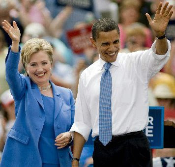 Obama y Hillary Clinton