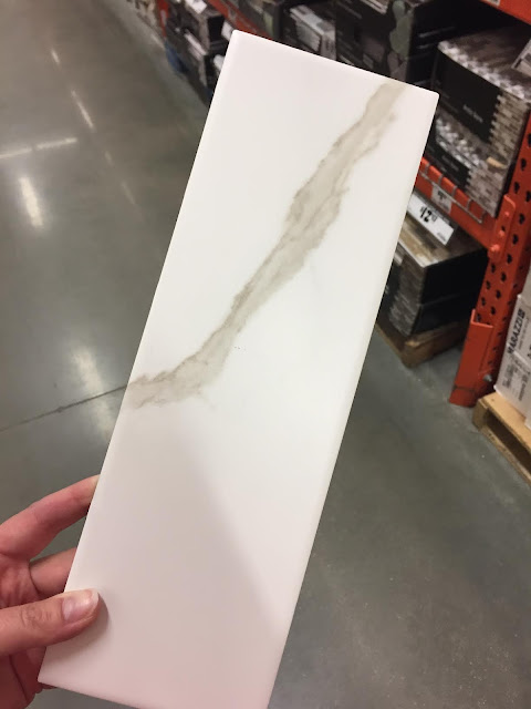 large ceramic marble lookalike tile