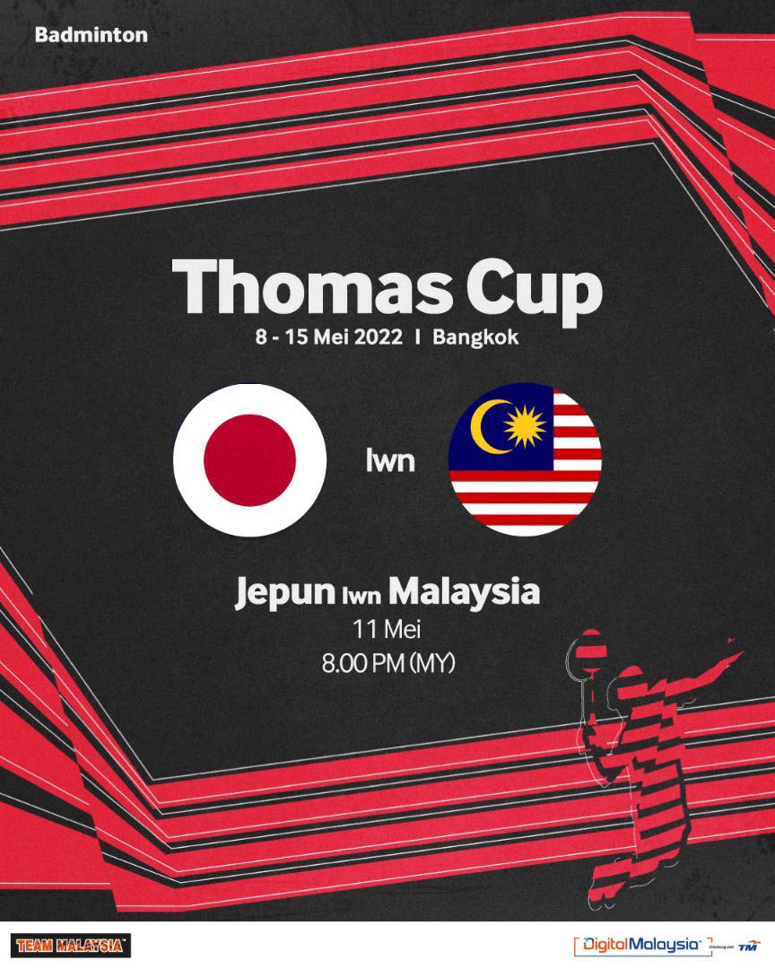 Keputusan Badminton Malaysia VS Jepun 11/5/2022 (Thomas Cup 2022) YusufUltraMaN