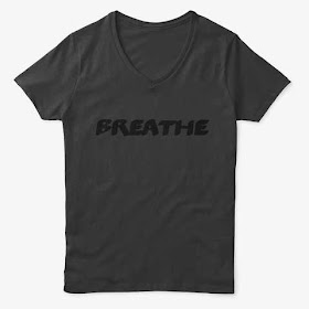 Breathe Women’s Classic V-neck Tee Shirt Charcoal