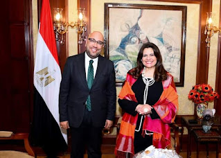 وزيرة الهجرة تستقبل أحد أكبر المستثمرين المصريين بالسويد