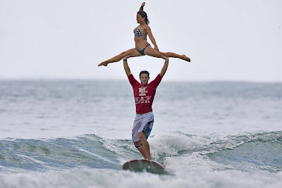 Rico Leroy and Sarah Burel - Noosa Surfing Festival