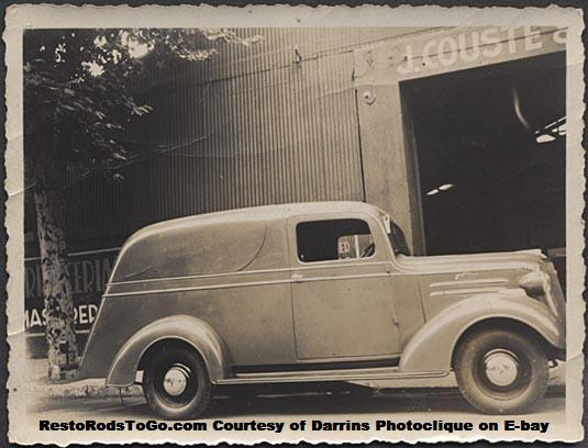 1937 Chevrolet Panel Truck shown here in an original photo offered by 