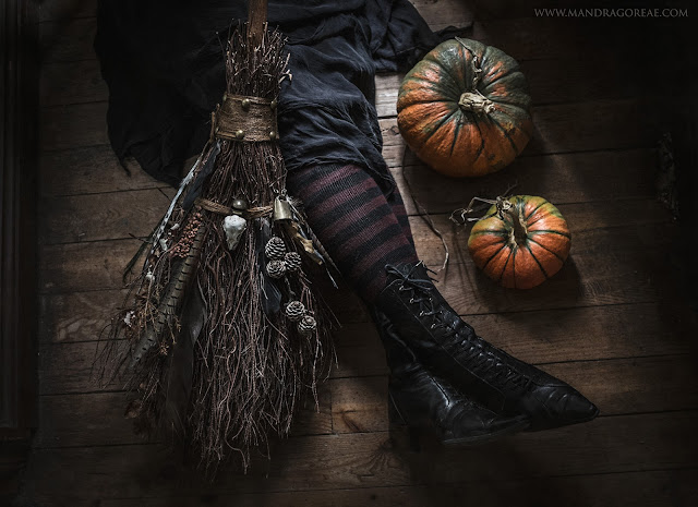 Witch Boots & Broomstick, Besom Broom by Aker Dantzaria, Victoria Francés