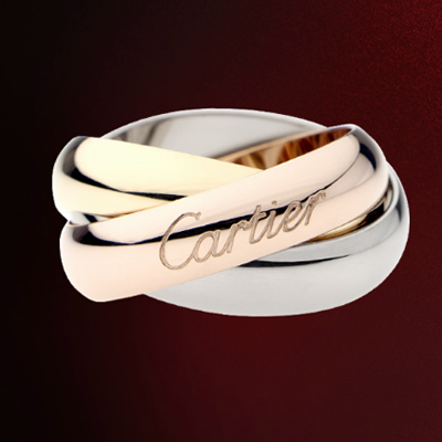 cartier, gold, jewelry, rings, trinity 3-gold, ring, luxury