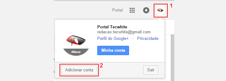 Acessar mais de uma conta do Gmail