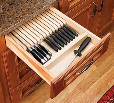 Get More Space With In Drawer Knife Block