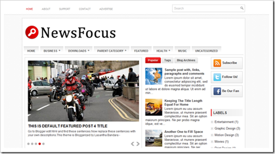 NewsFocus-Blogger-Template 