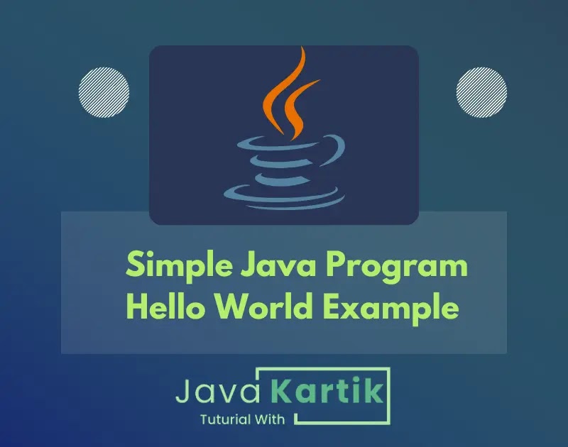 Simple Java Program | Hello World Example