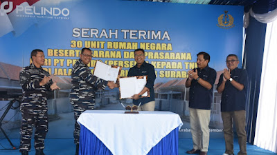 Dukung Kesejahteraan Prajurit, TNI AL Terima 30 Rumah Negara dari PT Pelindo