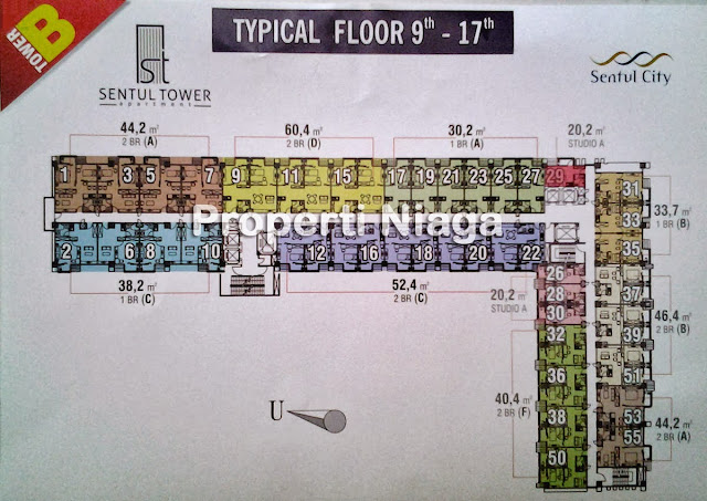 Layout-Launching-Sentul-Tower-Apartemen-B-lantai-9