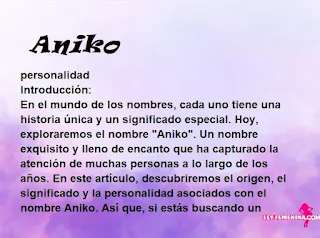 significado del nombre Aniko