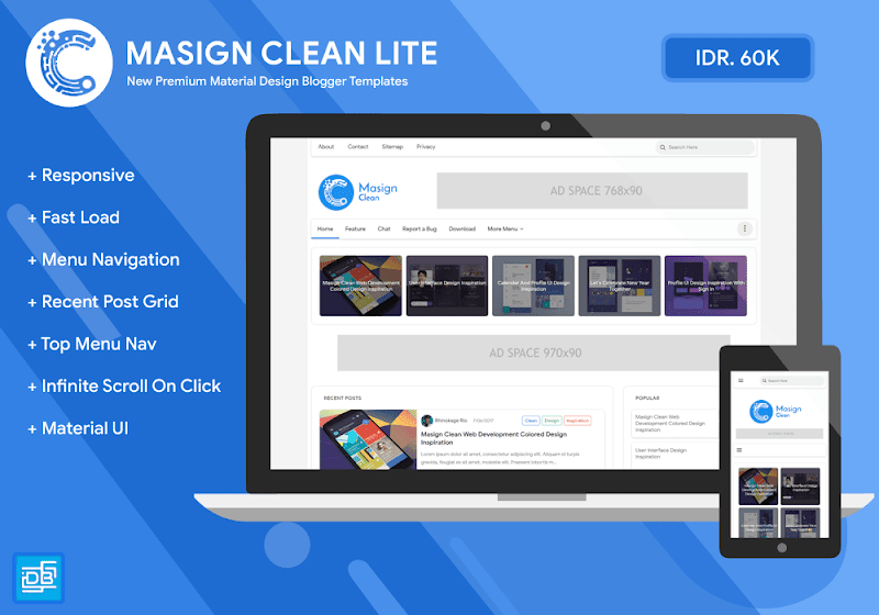 Masign Clean Lite - Responsive Blogger Template