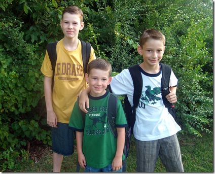 boys with backpacks