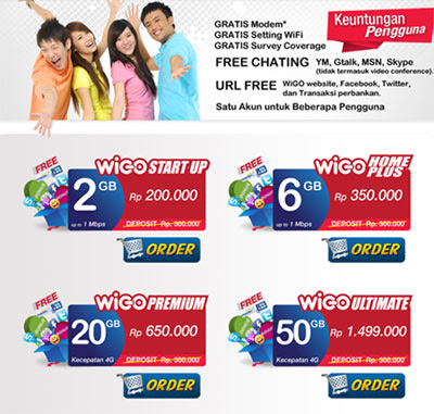 Promo WiGO Gratis Internet 4G 1 Bulan