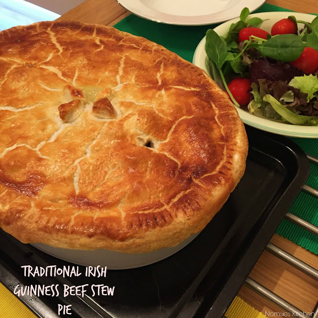 Nomsies Kitchen Recipe - Traditional Irish Guinness and Beef Stew Pie