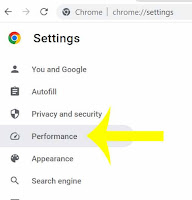 performance settings on chrome