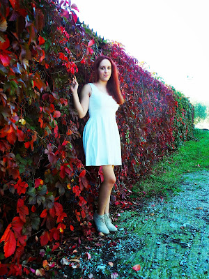 Redhead, Choies, Choiesclothes,outfit,white,white dress,dress,heart,open back winter, 2013, 2014