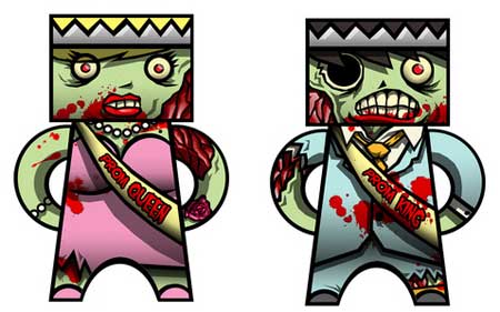 Zombie Prom Papercraft