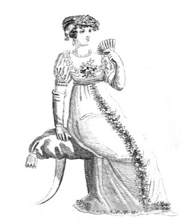 Parisian complete full dress   from La Belle Assemblée (Feb 1806)
