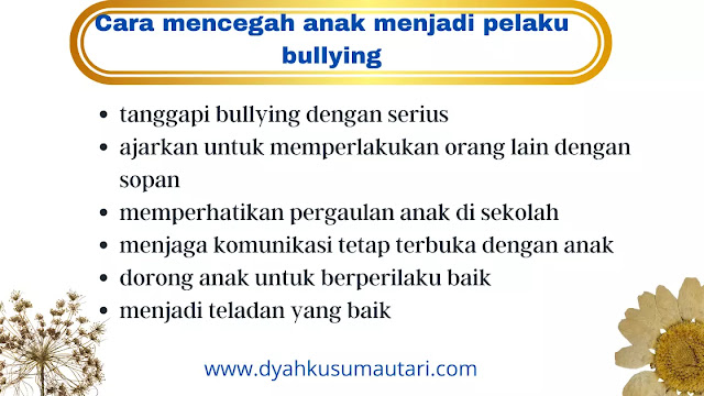 cara mencegah anak menjadi pelaku bullying