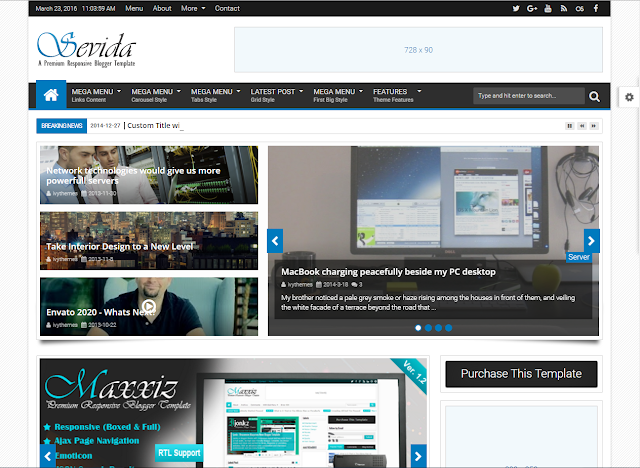 sevida v2.4.2 responsive blogger theme