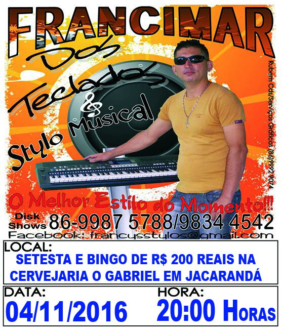 Convite: Participe de uma seresta e Bingo de R$ 200 reais na Cervejaria o Gabriel em Jacarandá em Cocal