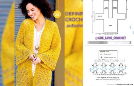 Acessório Feminino Cardigam de Crochet Compondo Look                      