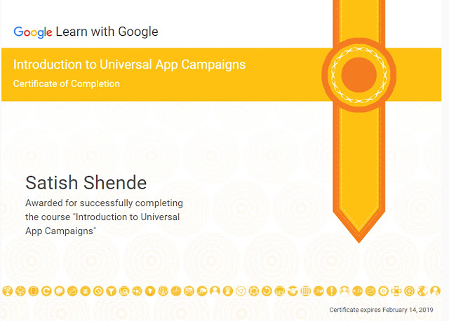 Universal App Campaigns Certificate