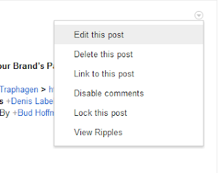 Edit your Post, disable comments and view ripples