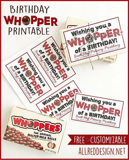 Wishing you a Whopper of a Birthday by Allred Design