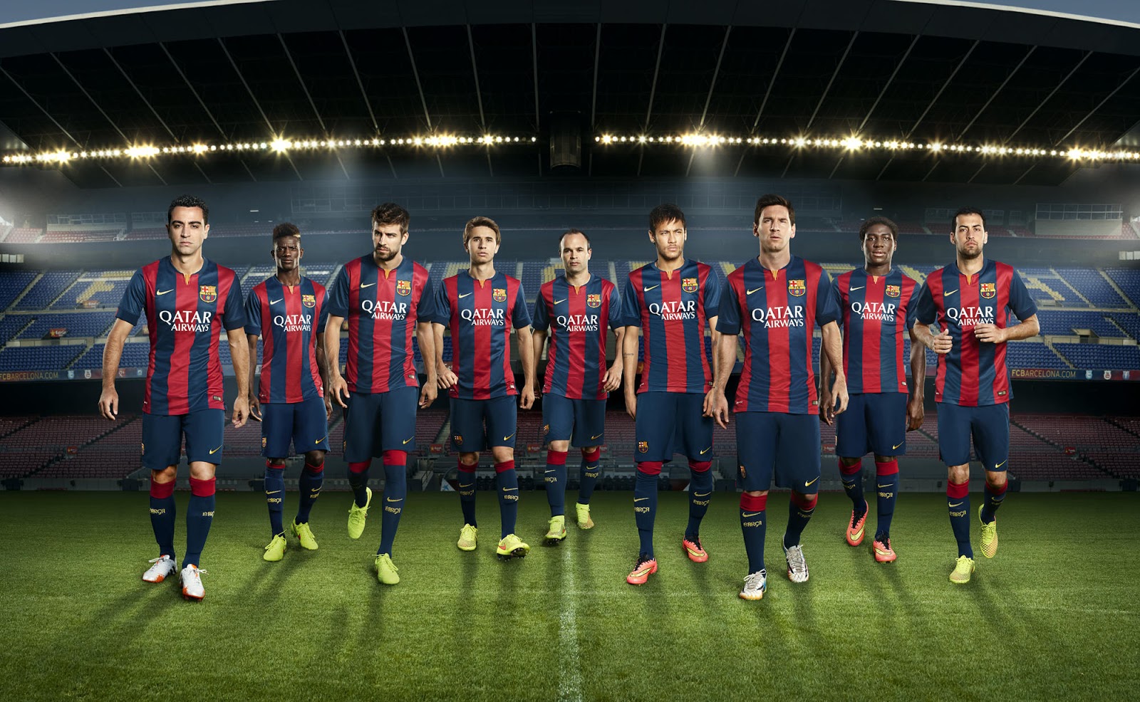 FC Barcelona 14 15 (2014 15) Home, Away and Third Kits   Footy    fc barcelona jersey 2015