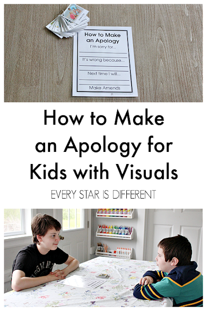 How to Make an Apology for Kids with Visuals