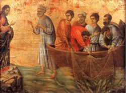 Icono que muestra la escena de la aparición de Jesús junto al lago Tiberiades