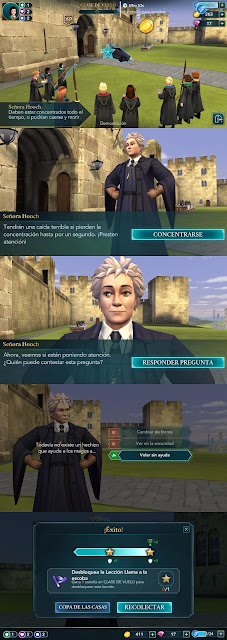 hogwarts mystery fotonovela clase vuelo