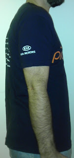 136 - t-shirt pubblicitaria #Kia picanto del 2004 - l#ogo sulla manica - side