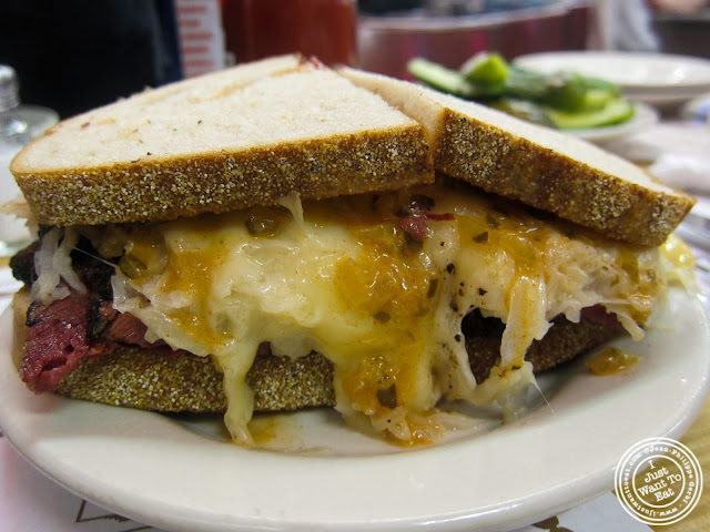 image of pastrami reuben at Katz's Deli in NYC, New York