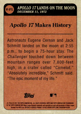 2021 Topps Heritage Baseball NF-APOL - Apollo 17 Lands on the Moon