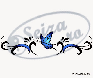 blue butterfly tattoo design