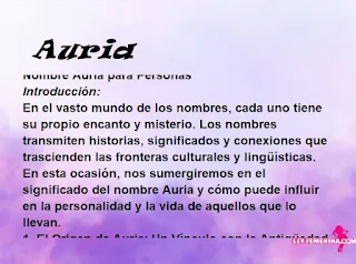 significado del nombre Auria