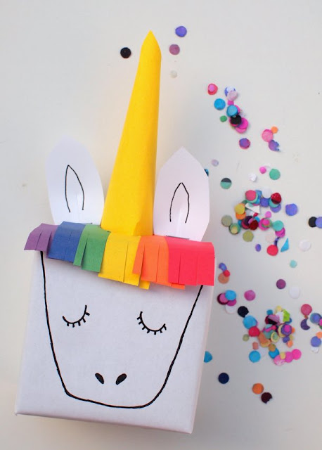 magical unicorn gift box birthday wrapping kids craft