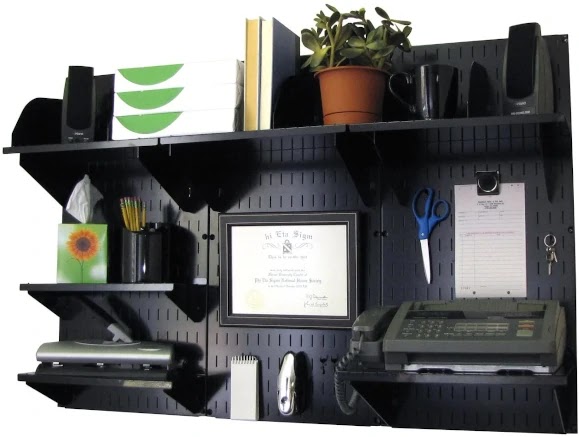 Wall Control Office Organizer Unit Wall Mounted Office Desk Storage