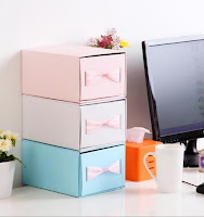 Sweet decorative storage boxes from cardboard for office desk organization